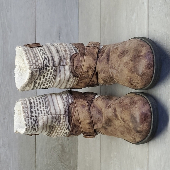 Roxy Womens Storm II Fur Aztec boho Hobo boots shoes sz 8 - Picture 3 of 12